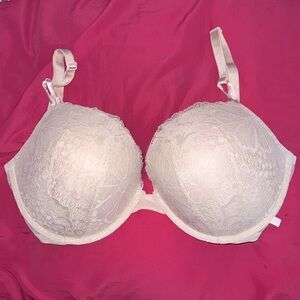Victoria's Secret Nude & Pink Push Up Lace Bra